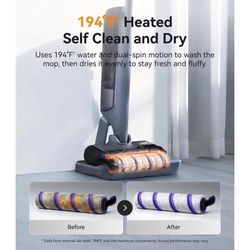 NARWAL S30 Pro Wet Dry Vacuum Cleaner with 20000Pa Suction, Cordless Vacuum Mop for Hard Floors, Tangle-Free Hair-Cutting, 180° Lie Flat, 194°F Self-C