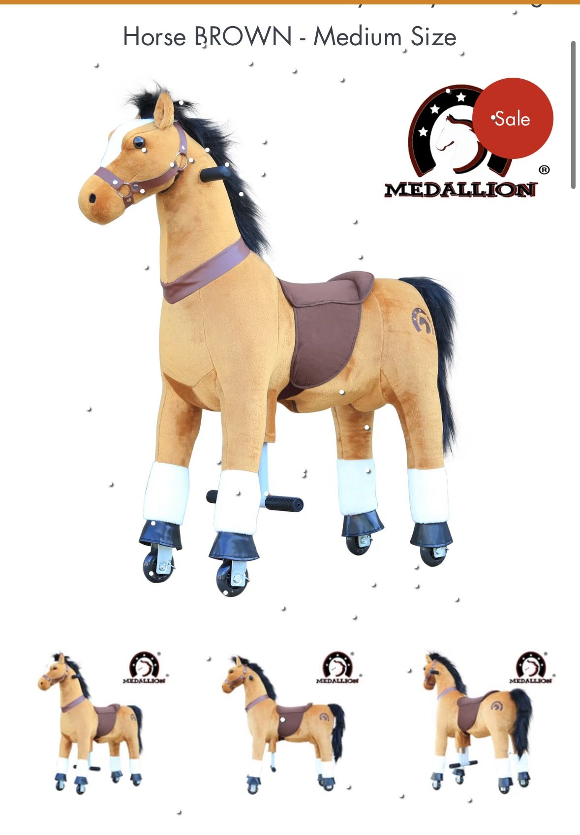Ride On Toy Really Walking Horse BROWN