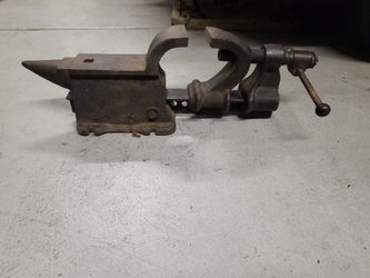 Anvil Blacksmith Antique Combo Bench Vise 