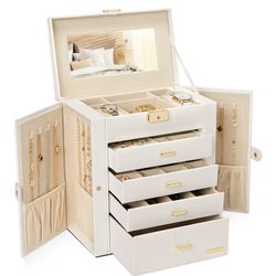 Homde Synthetic Leather Huge Jewelry Box