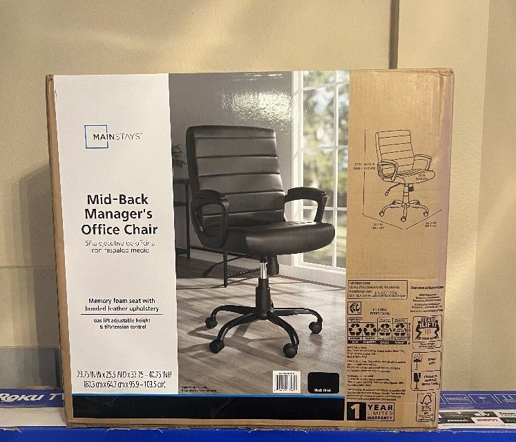Bonded Leather Desk Chair New In Box