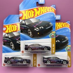 2025 Hot Wheels Nissan Skyline GT-R (BCNR33) 144/250 Black 8/10 Lot Of 3