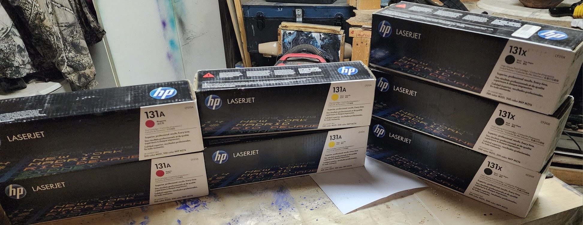 HP LASERJET MAGENTA, YELLOW, AND BLACK PRINTER CARTRIDGE PACK 7 TOTAL