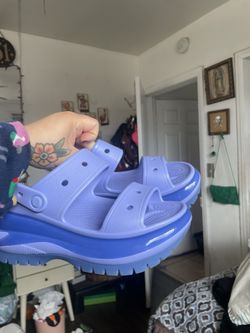 Croc Platform Jelly Blue