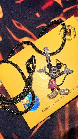 Mickey Mouse charm and heavy 925 chain