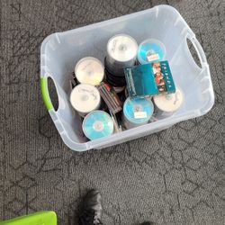 Plastic Bin With Thousands Of DVDs