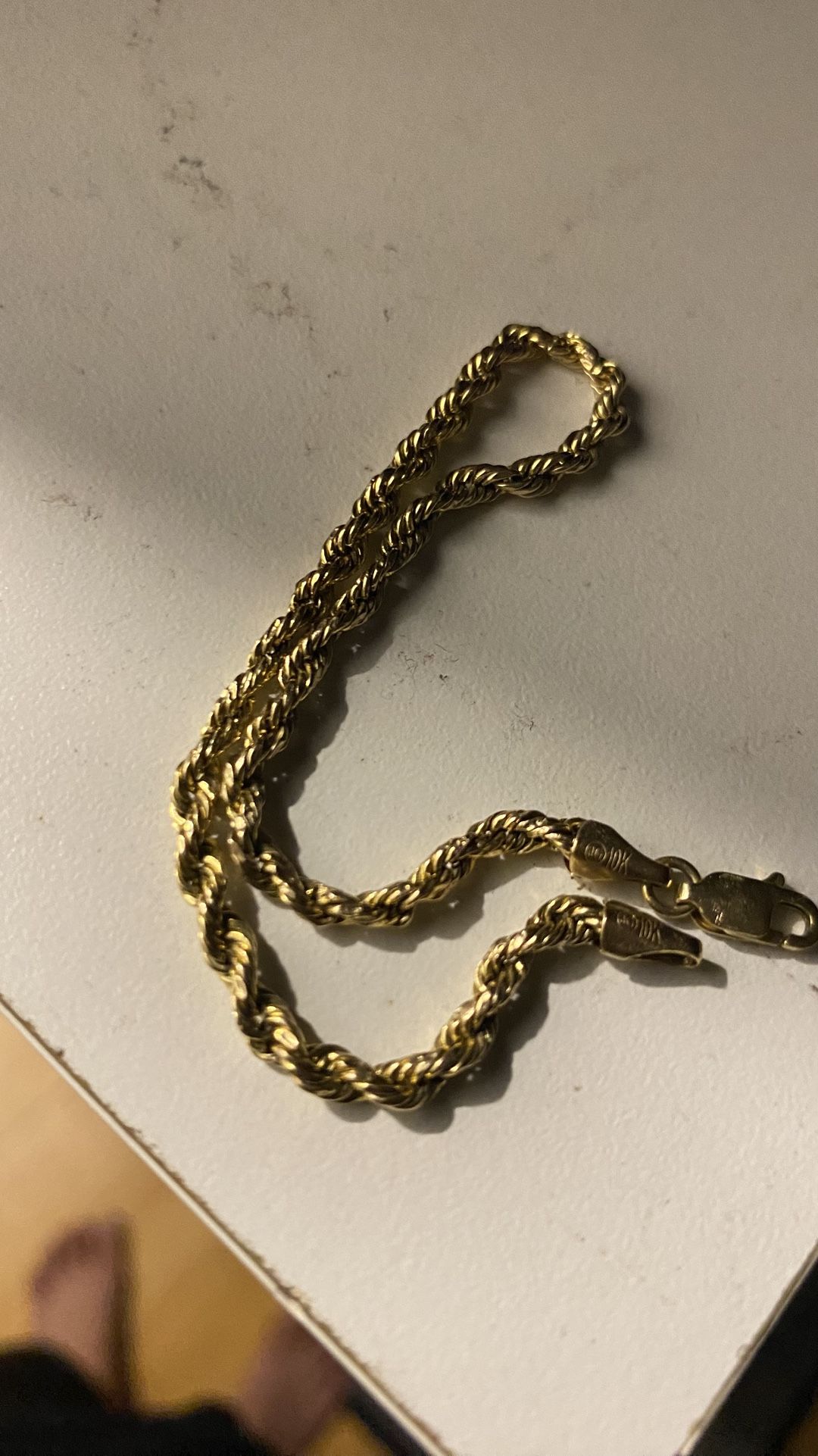 10k rope bracelet