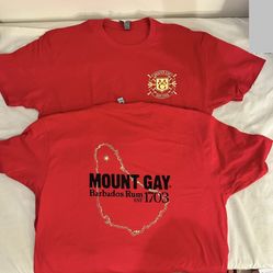 Mount Gay Barbados Run T Shirt Red Large