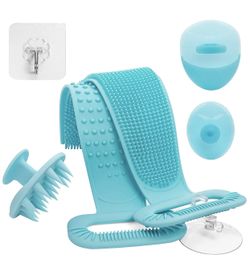 Silicone Back & Body Scrubber for Use In Shower, Silicone Bath Scrubbers