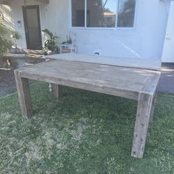 Dining Table With Metal Detail