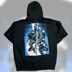 Attack On Titan Final Season  black Cotton Hoodie Sweatshirt Size Large NWOT