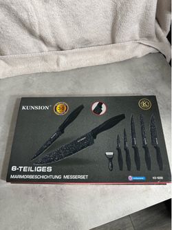 New 6-Piece Kitchen Knife Set with Peeler