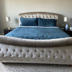 Velvet King Bed Frame