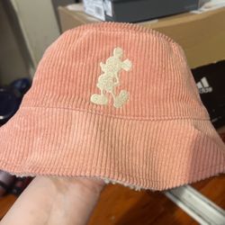 Pink Mickey Sherpa Bucket hat 