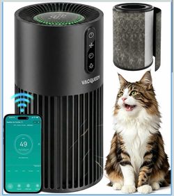 HEPA Air Purifiers for Home Pets, Smart WiFi Air Purifiers for Bedroom, Timer and Alexa Control, Cover 2200 Ft², PM2.5 Monitor, Sleep Mode, Washable F