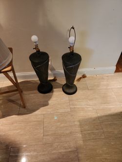 2 Gray Lamps