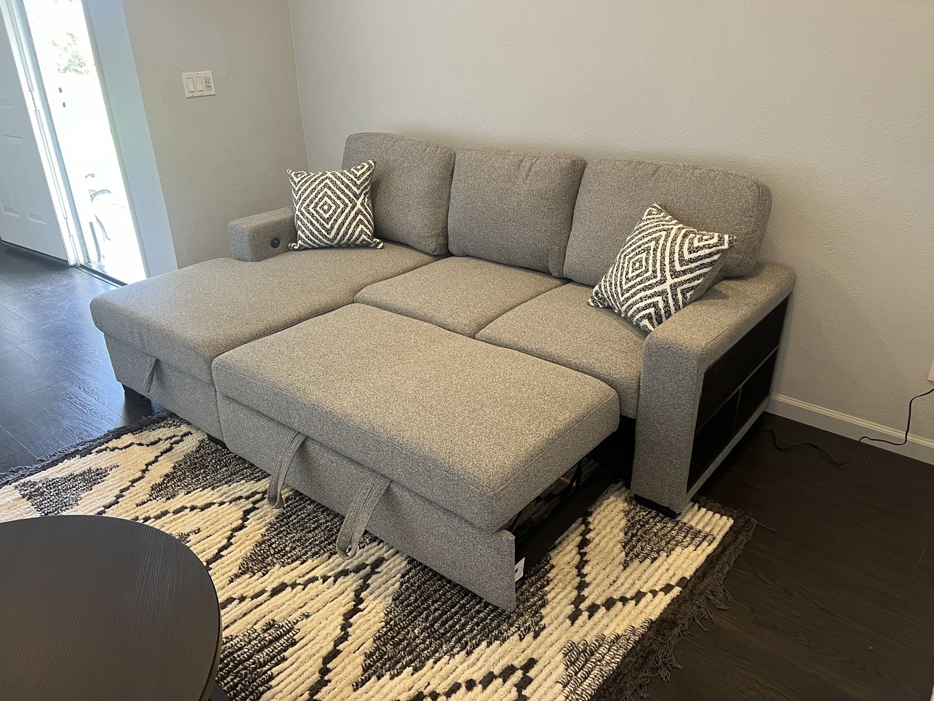 Sectional, With Storage, Bed, Shelves And USB Ports!