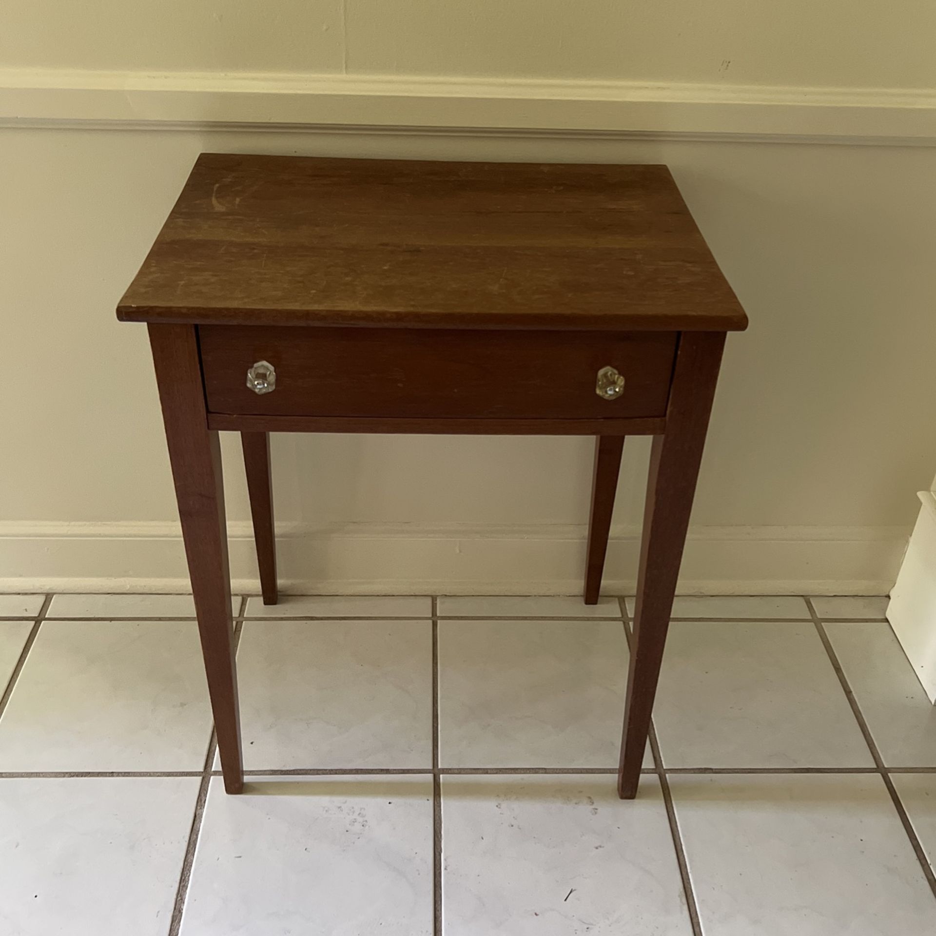 Wood Desk With Drawer