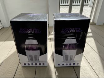 Two mosquito traps with suction fan and UV LED