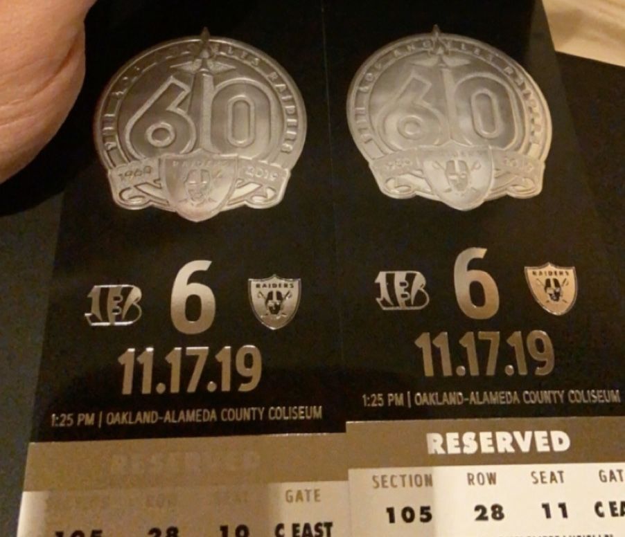 Oakland raider tickets