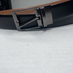 Perry ellis leather interchangeable mens belt black and brown size 38/90.