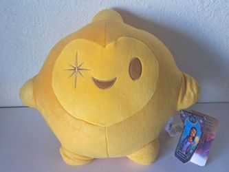 Disney Parks Wish Star Plush Stuffed Light Up Glow Yellow Character New 12”