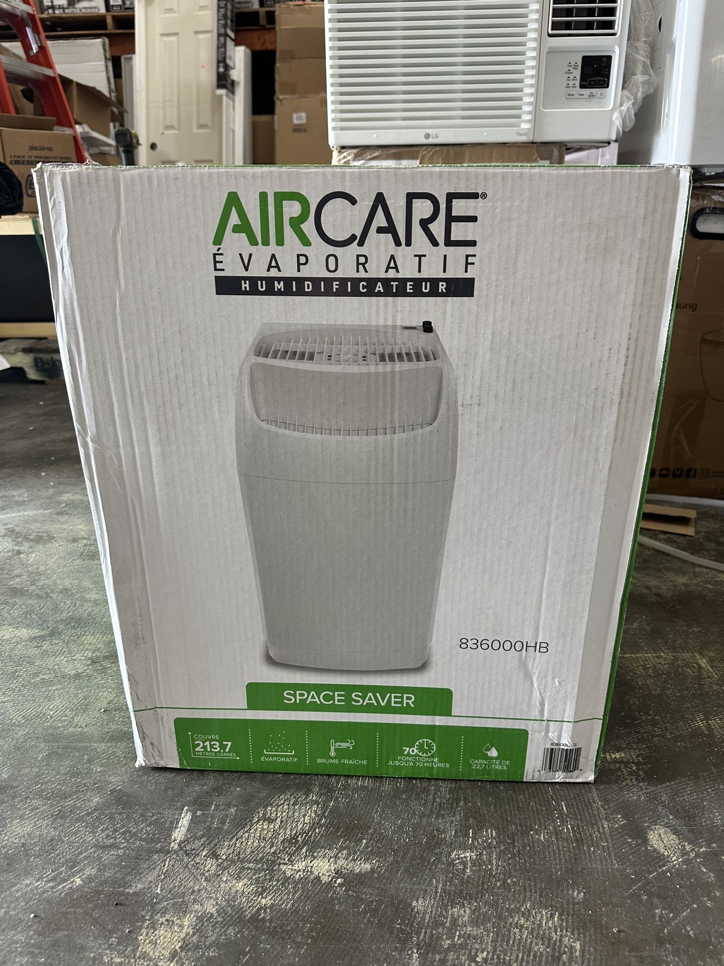 AIRCARE 6 Gallon Cool Mist Evaporative Tower Humidifier for Large Rooms (Greater than 1000 sq. ft.), White