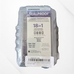 Sealproof 1-Gang Weatherproof Outdoor Outlet Cover with Box Kit Clear Gray New