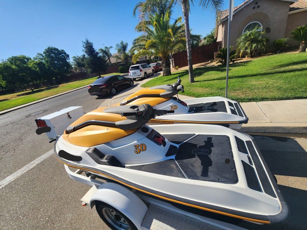 Jet ski with double trailer 2005 Seadoo 3D FUN!