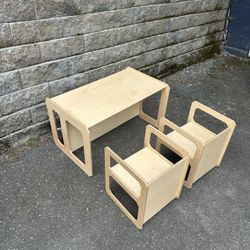 Handmade Modular Montessori Table And Stools
