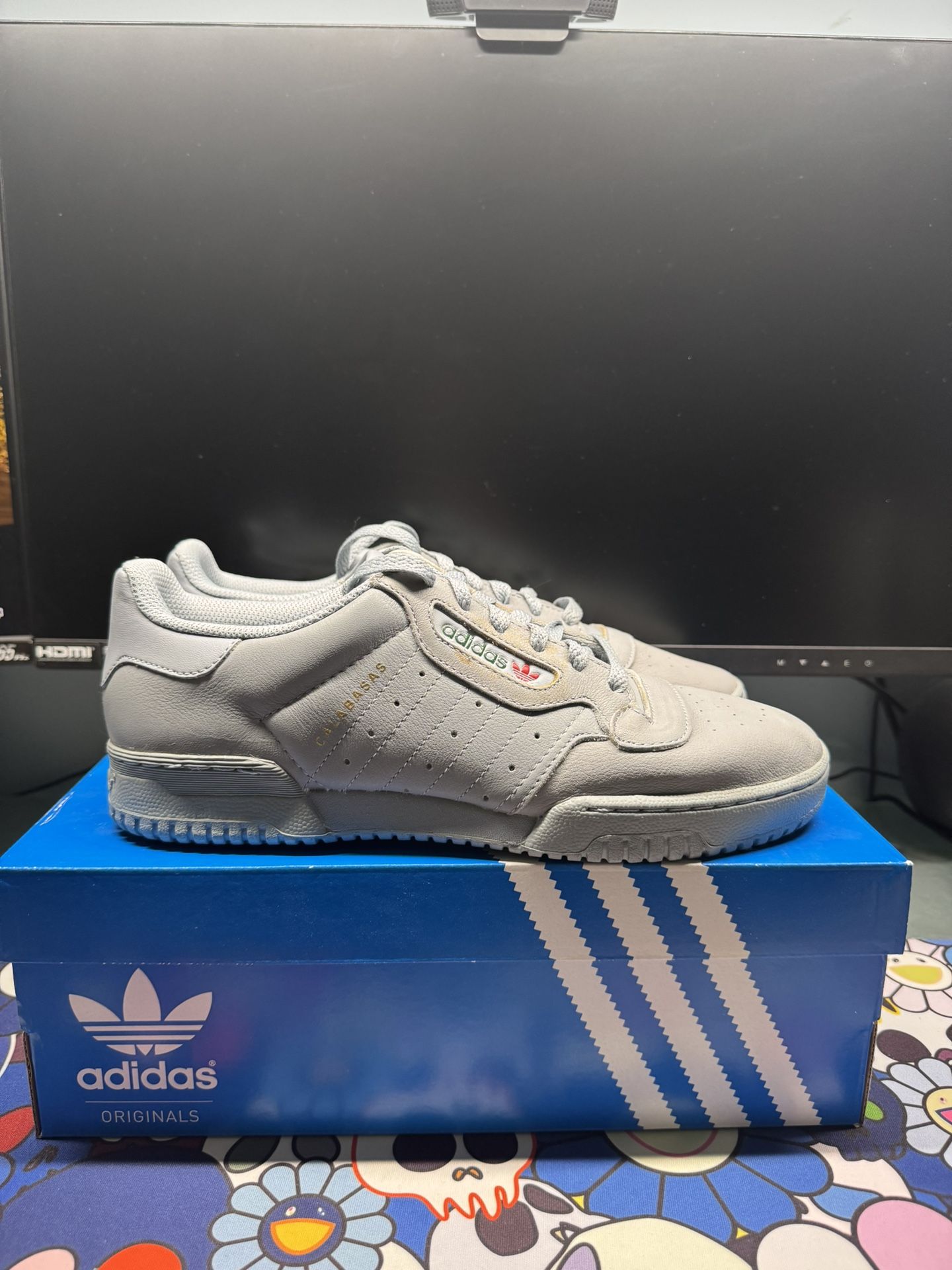 Size 8 Adidas Yeezy Powerphase Calabasas Grey CG6422