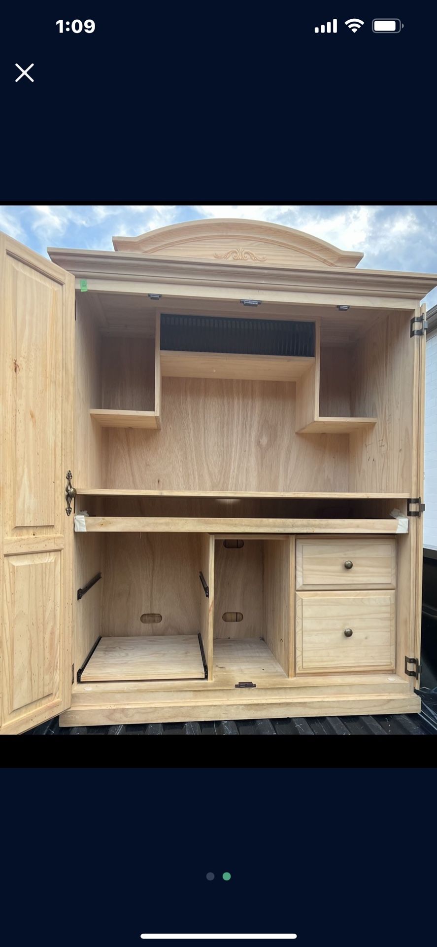 Unfinished Furniture Armoire Computer Desk