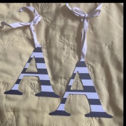 Letter A (2) metal pottery Barn kids