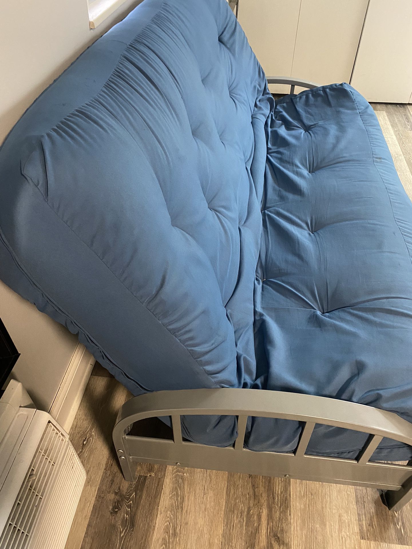Teal Full Size Futon 12 In Mattress With Steel Frame