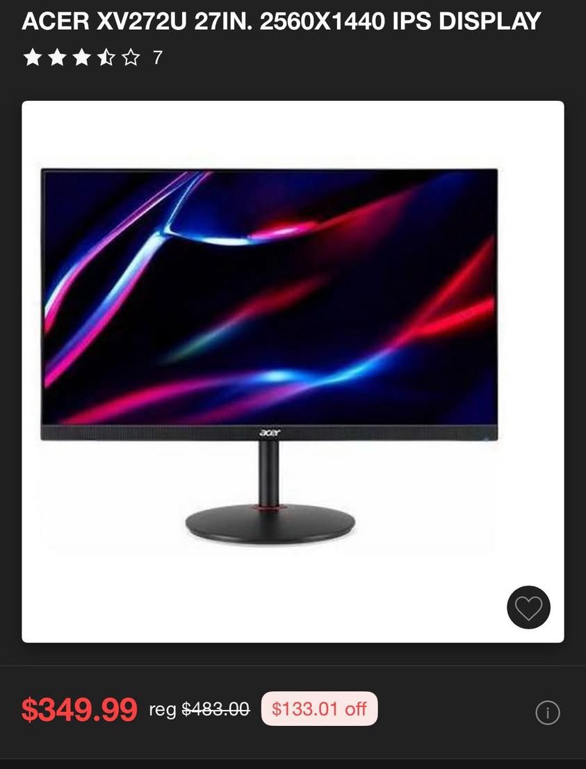 Monitor 27” 240 Hz
