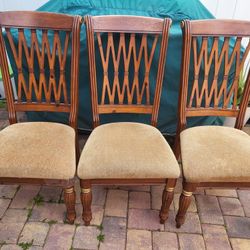 Wood Dining Room chairs with table