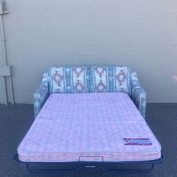 Vintage Southwest Sleeper Loveseat Sofa