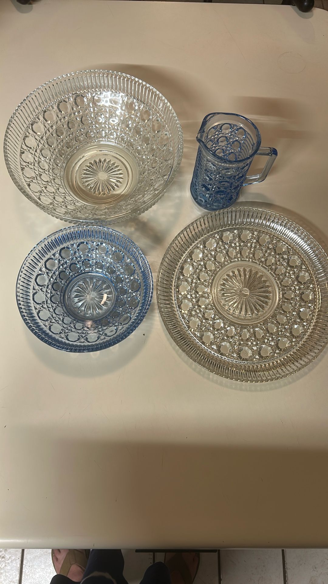 Vintage Federal Glass Windsor 4 Pc