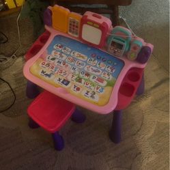 girls Vtec Learning Table With Extra Play Mats 