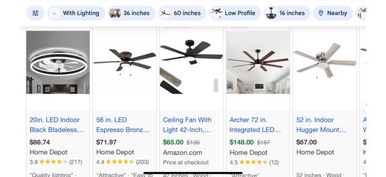 Cieling Fans Installed Too