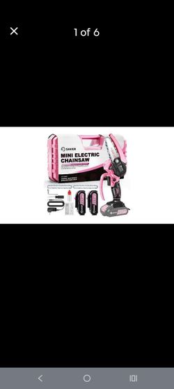 Saker Mini Electric Chainsaw Pink Kit 2 pcs Batteries