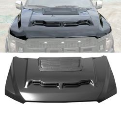 Fits 15-20 Ford F-150 Hood Cover Shelby Baja Style Engine Bonnet Scoop Panel