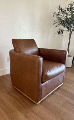 Brand New Joe’s and Main Genuine Leather Swivel Armchair