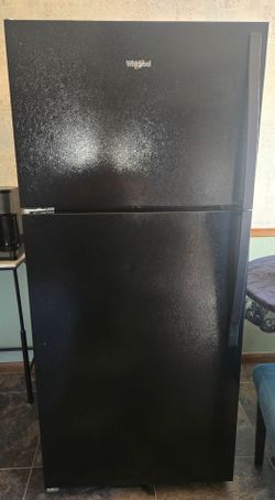 Black Whirlpool fridge