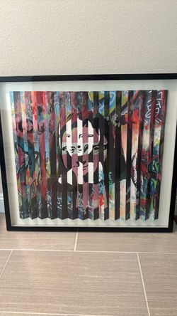 Framed Mona Lisa Graffiti Street Art Print
