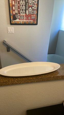 White Oval Ceramic Serving Platter