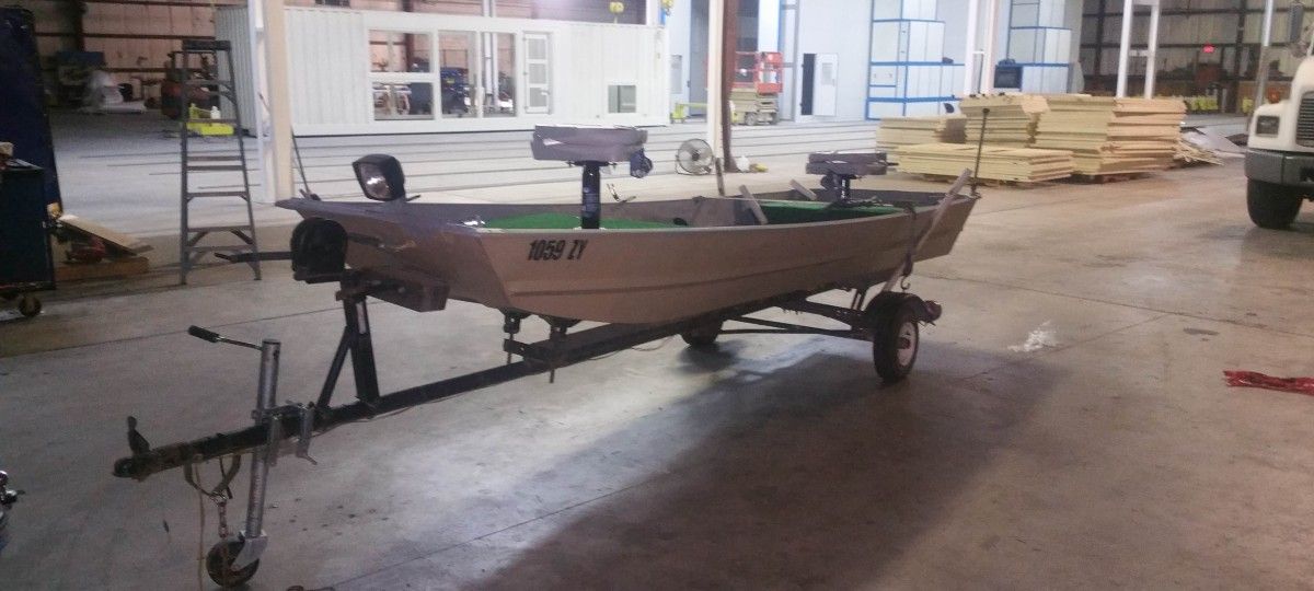 14 Ft. John Boat with Trailer and trolling motor