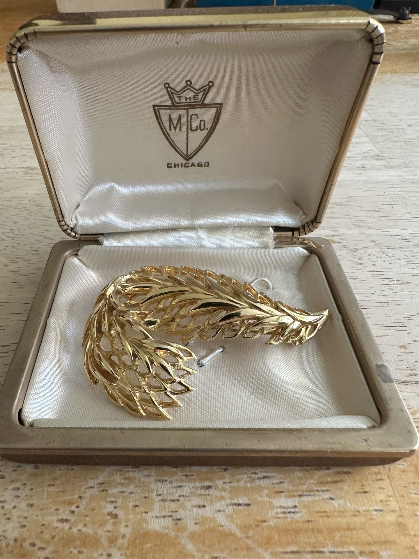 Gold Leaf Brooch