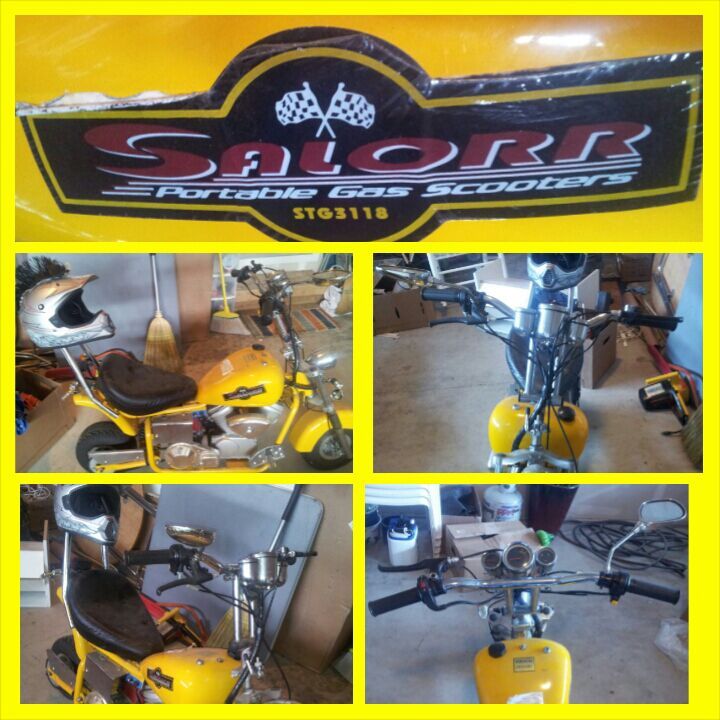 Salorr portable gas scooter.