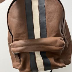 Men Leather Backpack Coach
